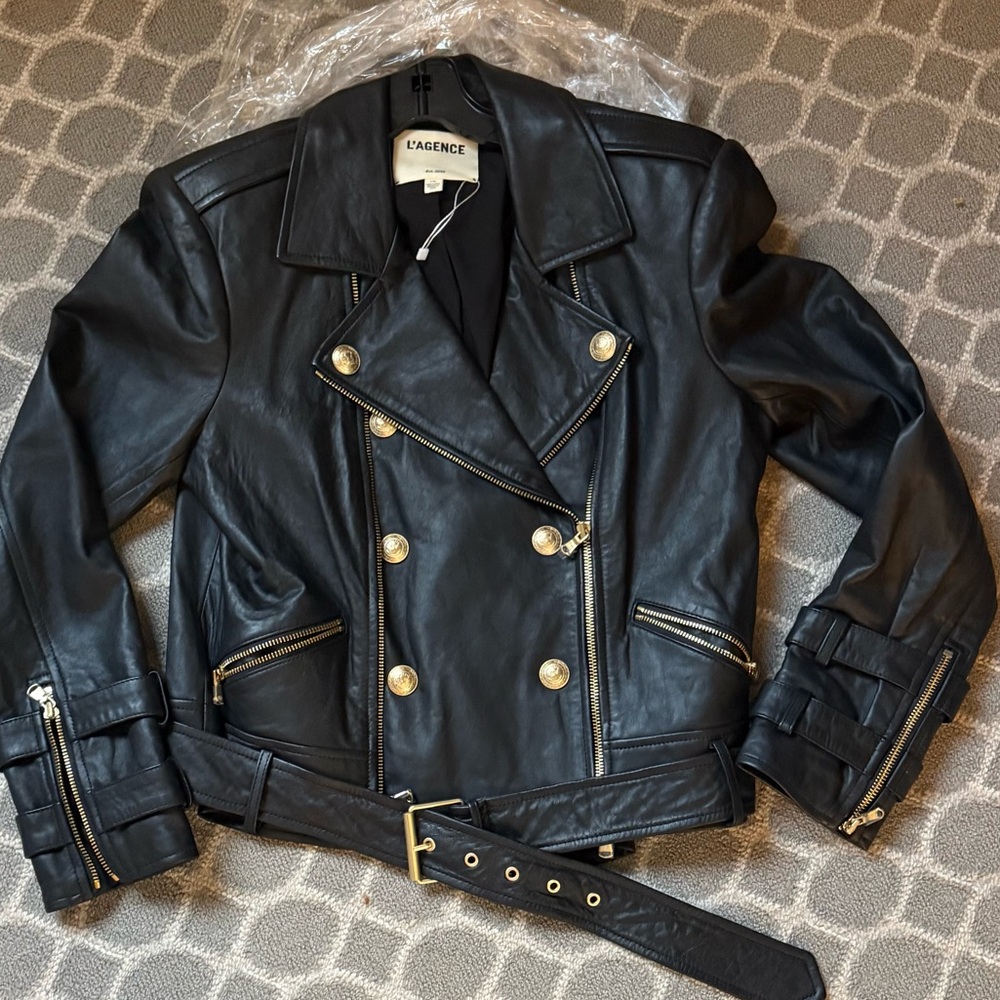 L’agence Black Leather Jacket
